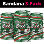 Rabbitohs Rugby Mascot Neck Gaiter Fierce Athlete Graphic in Sports Style
