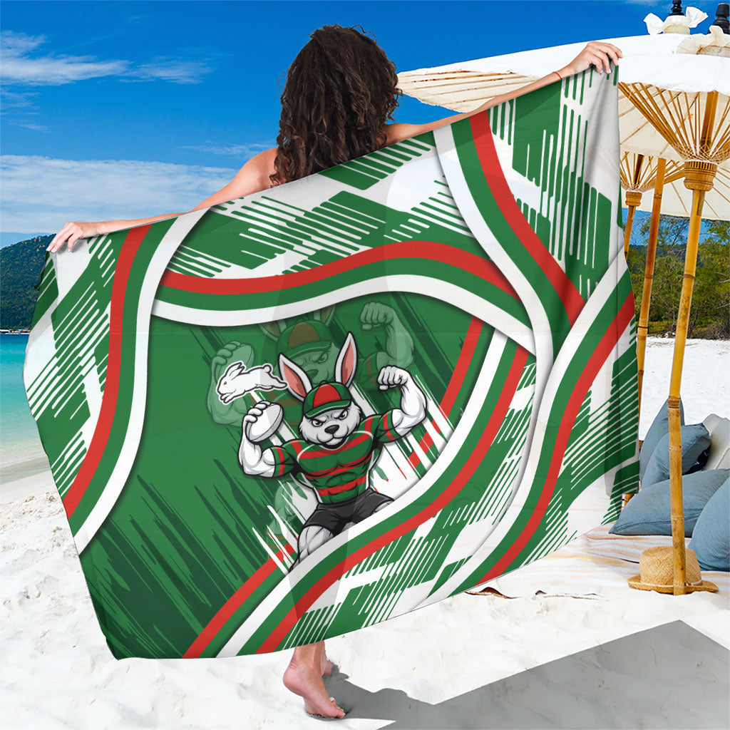 Rabbitohs Rugby Mascot Sarong Fierce Athlete Graphic in Sports Style