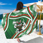 Rabbitohs Rugby Mascot Sarong Fierce Athlete Graphic in Sports Style