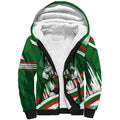 Rabbitohs Rugby Mascot Sherpa Hoodie Fierce Athlete Graphic in Sports Style