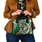 Rabbitohs Rugby Mascot Shoulder Handbag Fierce Athlete Graphic in Sports Style
