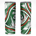 Rabbitohs Rugby Mascot Skinny Tumbler Fierce Athlete Graphic in Sports Style