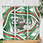 Rabbitohs Rugby Mascot Skinny Tumbler Fierce Athlete Graphic in Sports Style