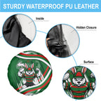 Rabbitohs Rugby Mascot Spare Tire Cover Fierce Athlete Graphic in Sports Style