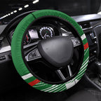 Rabbitohs Rugby Mascot Steering Wheel Cover Fierce Athlete Graphic in Sports Style