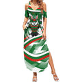Rabbitohs Rugby Mascot Summer Maxi Dress Fierce Athlete Graphic in Sports Style
