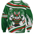 Rabbitohs Rugby Mascot Sweatshirt Fierce Athlete Graphic in Sports Style