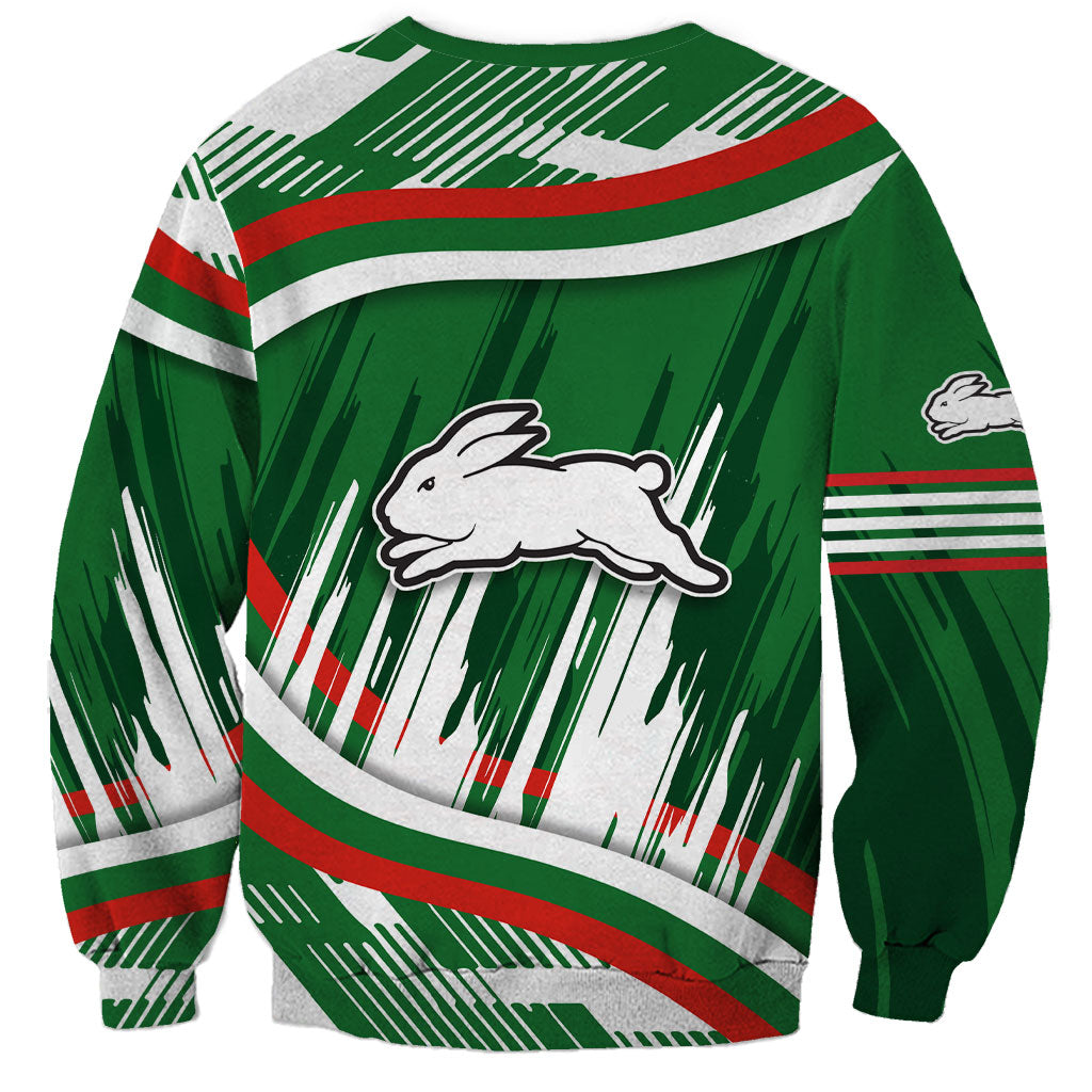 Rabbitohs Rugby Mascot Sweatshirt Fierce Athlete Graphic in Sports Style