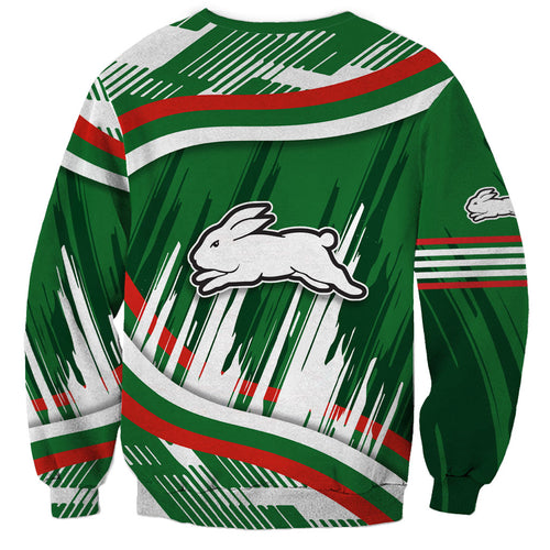 Rabbitohs Rugby Mascot Sweatshirt Fierce Athlete Graphic in Sports Style