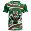 Rabbitohs Rugby Mascot T Shirt Fierce Athlete Graphic in Sports Style