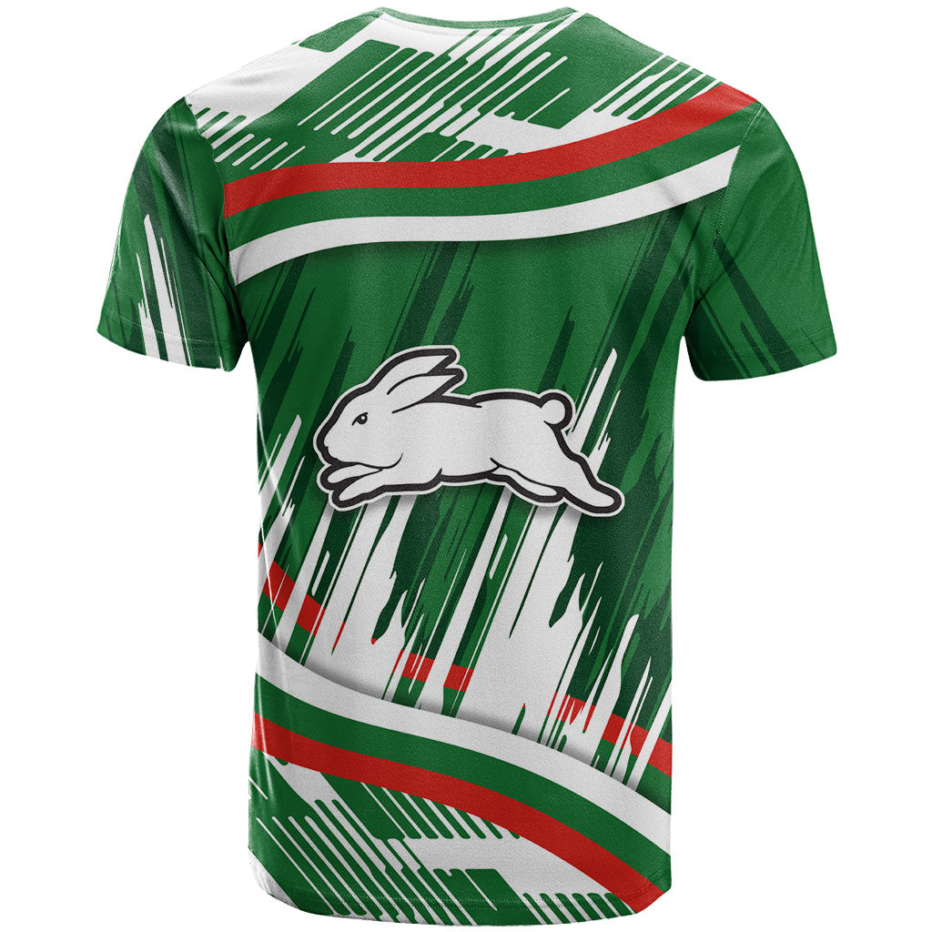 Rabbitohs Rugby Mascot T Shirt Fierce Athlete Graphic in Sports Style