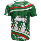 Rabbitohs Rugby Mascot T Shirt Fierce Athlete Graphic in Sports Style
