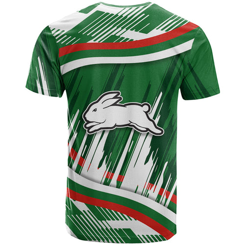 Rabbitohs Rugby Mascot T Shirt Fierce Athlete Graphic in Sports Style
