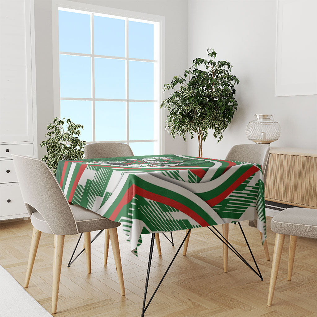 Rabbitohs Rugby Mascot Tablecloth Fierce Athlete Graphic in Sports Style