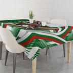 Rabbitohs Rugby Mascot Tablecloth Fierce Athlete Graphic in Sports Style
