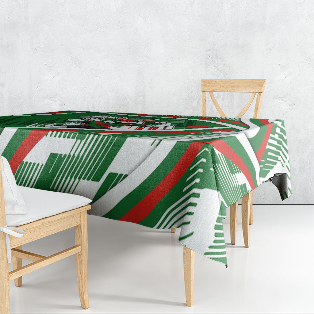 Rabbitohs Rugby Mascot Tablecloth Fierce Athlete Graphic in Sports Style