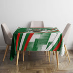 Rabbitohs Rugby Mascot Tablecloth Fierce Athlete Graphic in Sports Style