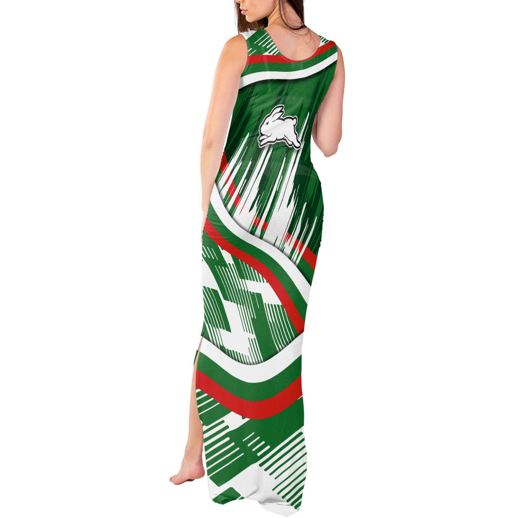 Rabbitohs Rugby Mascot Tank Maxi Dress Fierce Athlete Graphic in Sports Style