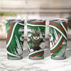 Rabbitohs Rugby Mascot Tumbler Cup Fierce Athlete Graphic in Sports Style