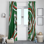 Rabbitohs Rugby Mascot Window Curtain Fierce Athlete Graphic in Sports Style