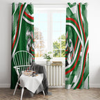 Rabbitohs Rugby Mascot Window Curtain Fierce Athlete Graphic in Sports Style