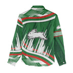 Rabbitohs Rugby Mascot Women Casual Shirt Fierce Athlete Graphic in Sports Style