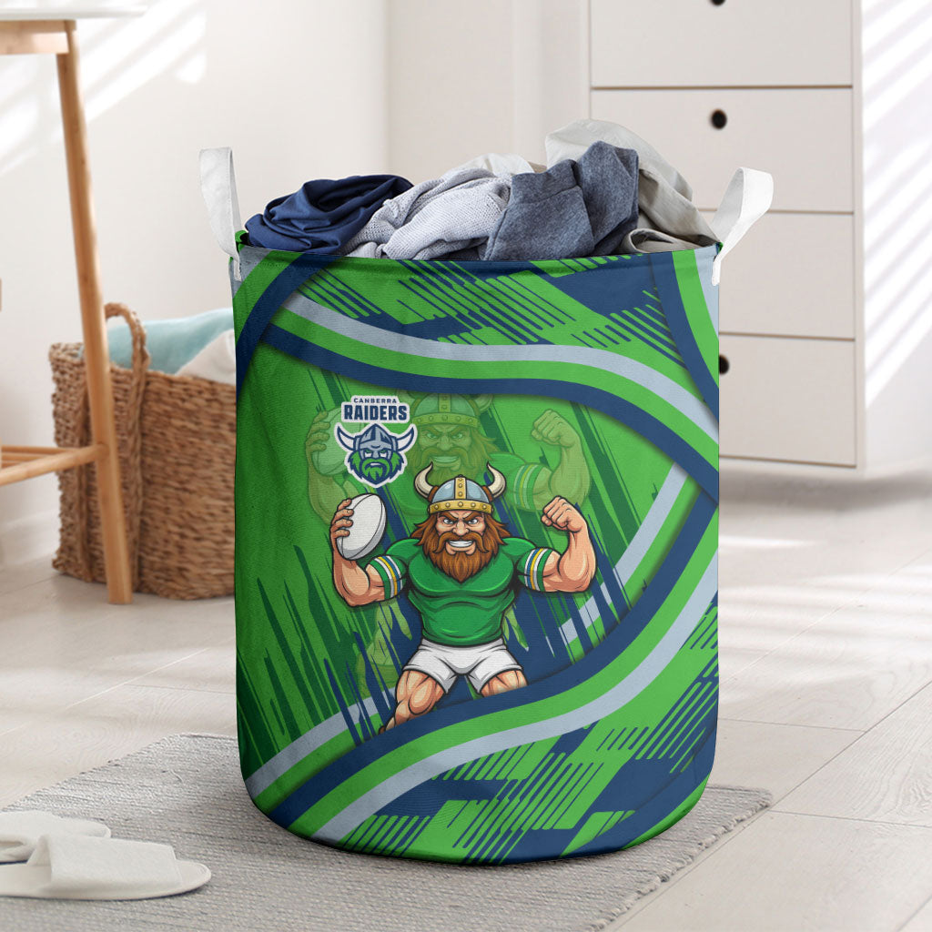 Canberra Raiders Rugby Mascot Laundry Basket Fierce Athlete Graphic in Sports Style