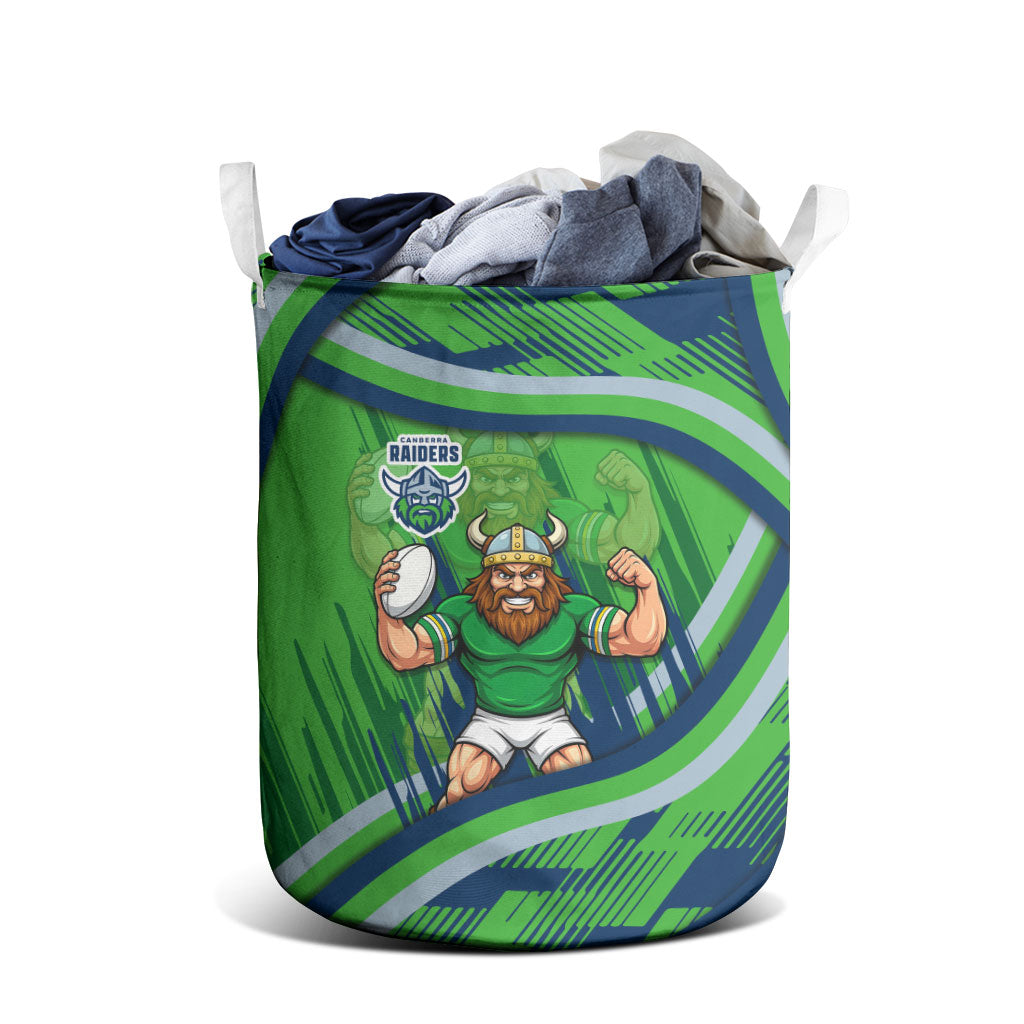 Canberra Raiders Rugby Mascot Laundry Basket Fierce Athlete Graphic in Sports Style