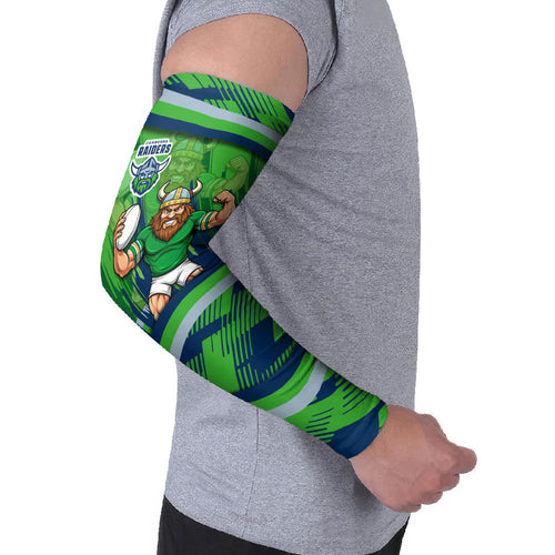 Canberra Raiders Rugby Mascot Arm Sleeves Fierce Athlete Graphic in Sports Style