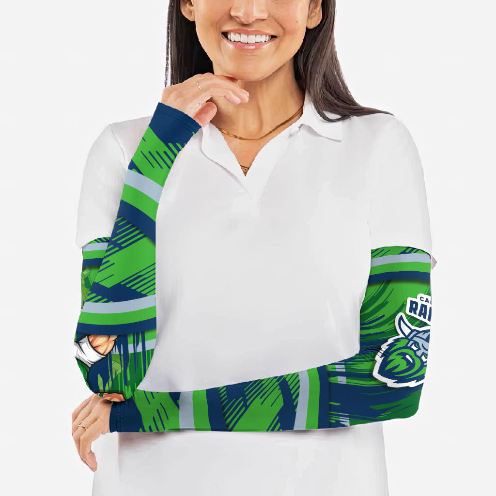 Canberra Raiders Rugby Mascot Arm Sleeves Fierce Athlete Graphic in Sports Style