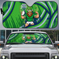 Canberra Raiders Rugby Mascot Auto Sun Shade Fierce Athlete Graphic in Sports Style