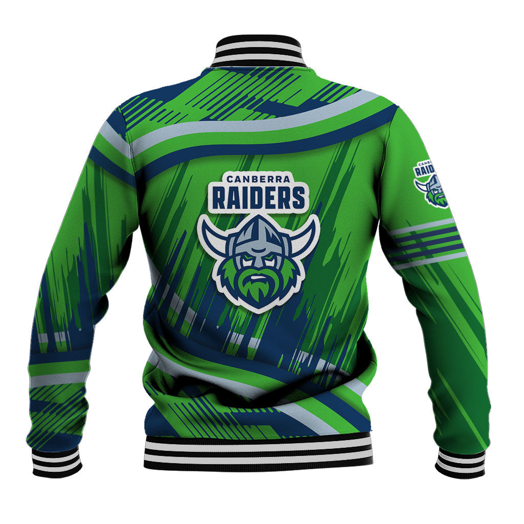 Canberra Raiders Rugby Mascot Baseball Jacket Fierce Athlete Graphic in Sports Style