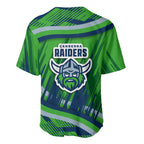 Canberra Raiders Rugby Mascot Baseball Jersey Fierce Athlete Graphic in Sports Style