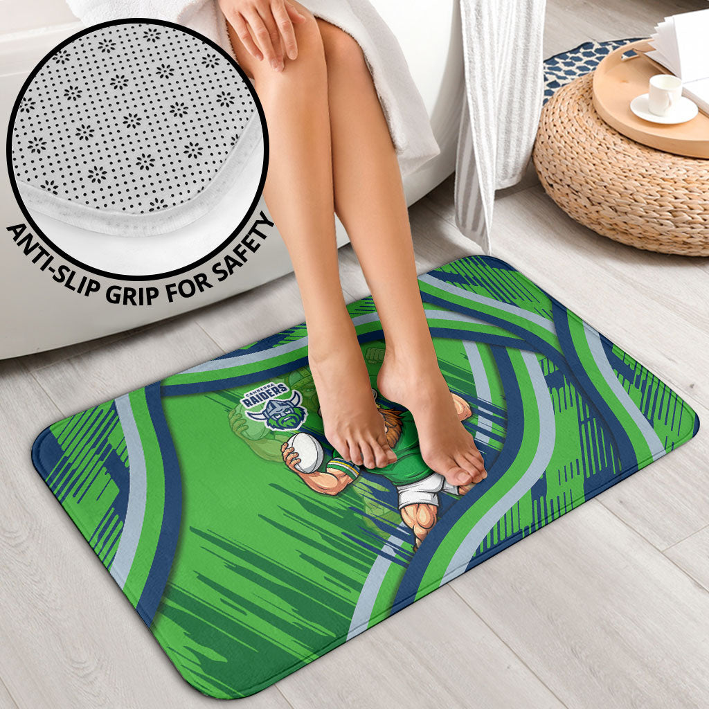 Canberra Raiders Rugby Mascot Bathroom Set Fierce Athlete Graphic in Sports Style