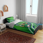 Canberra Raiders Rugby Mascot Bedding Set Fierce Athlete Graphic in Sports Style