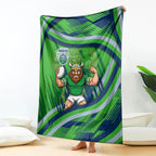 Canberra Raiders Rugby Mascot Blanket Fierce Athlete Graphic in Sports Style