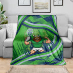 Canberra Raiders Rugby Mascot Blanket Fierce Athlete Graphic in Sports Style