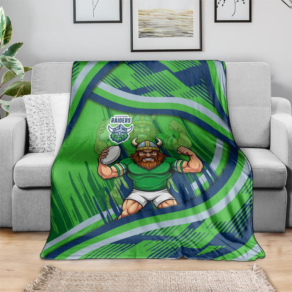 Canberra Raiders Rugby Mascot Blanket Fierce Athlete Graphic in Sports Style