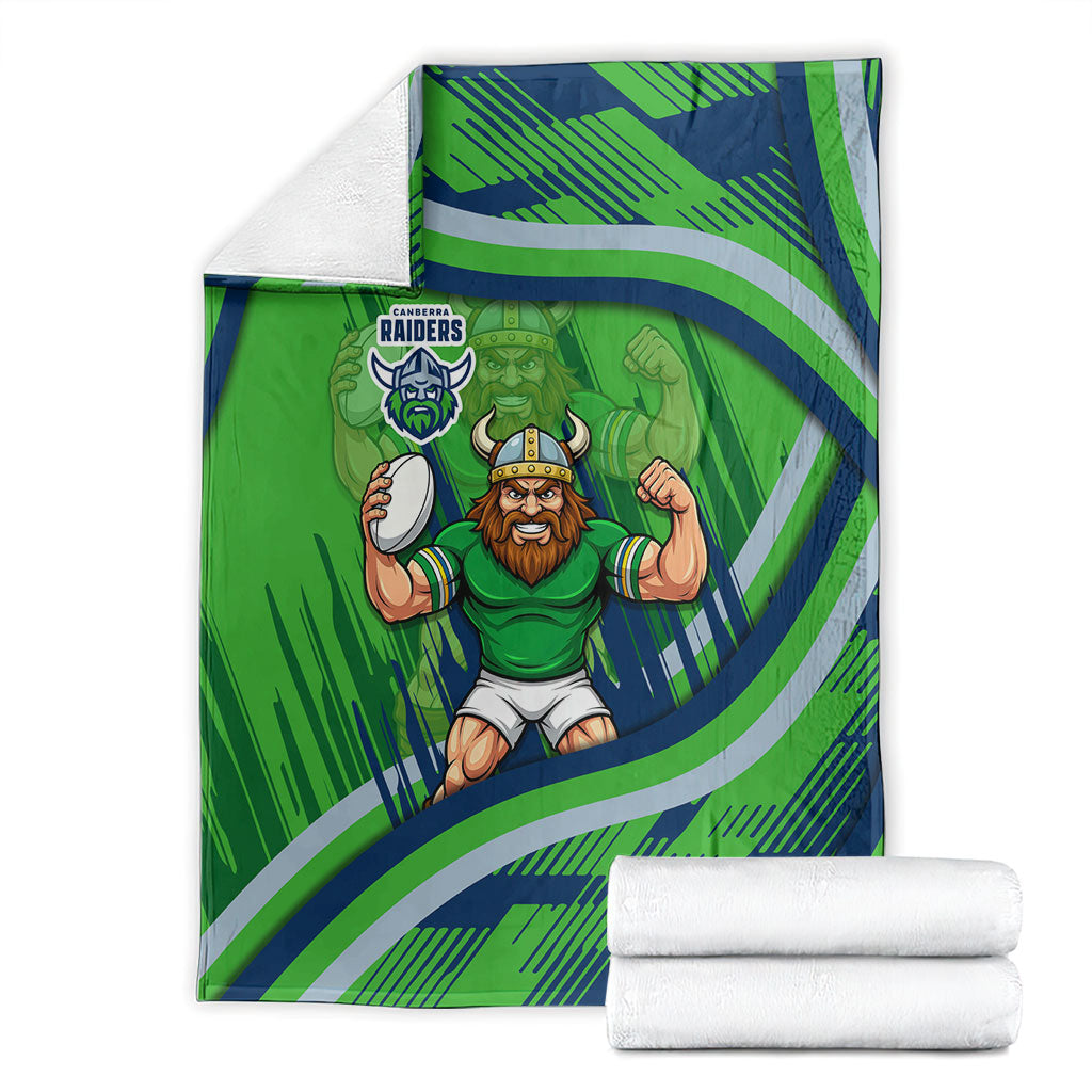 Canberra Raiders Rugby Mascot Blanket Fierce Athlete Graphic in Sports Style