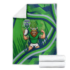 Canberra Raiders Rugby Mascot Blanket Fierce Athlete Graphic in Sports Style