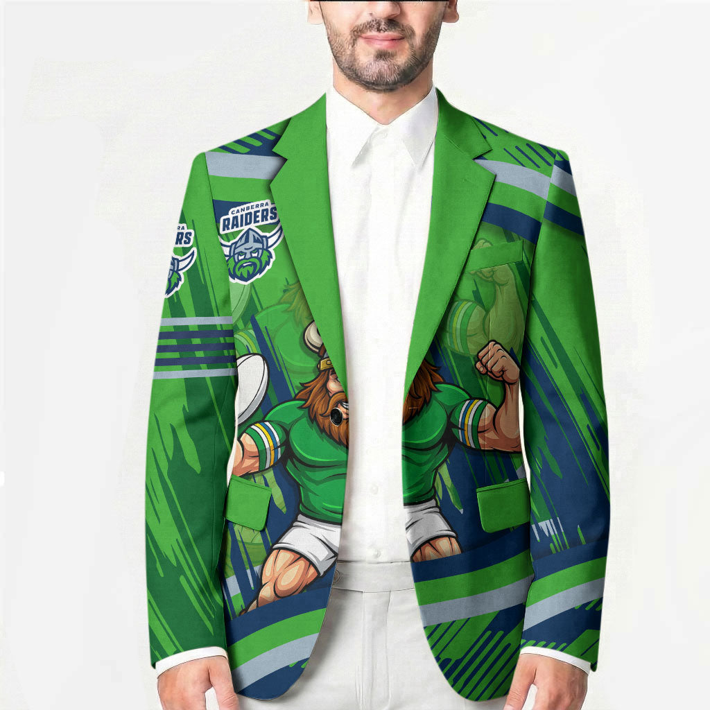 Canberra Raiders Rugby Mascot Blazer Fierce Athlete Graphic in Sports Style