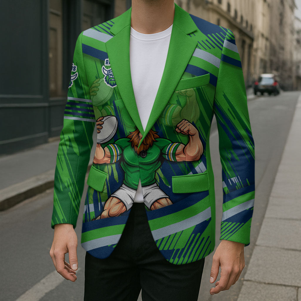 Canberra Raiders Rugby Mascot Blazer Fierce Athlete Graphic in Sports Style