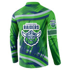 Canberra Raiders Rugby Mascot Button Sweatshirt Fierce Athlete Graphic in Sports Style