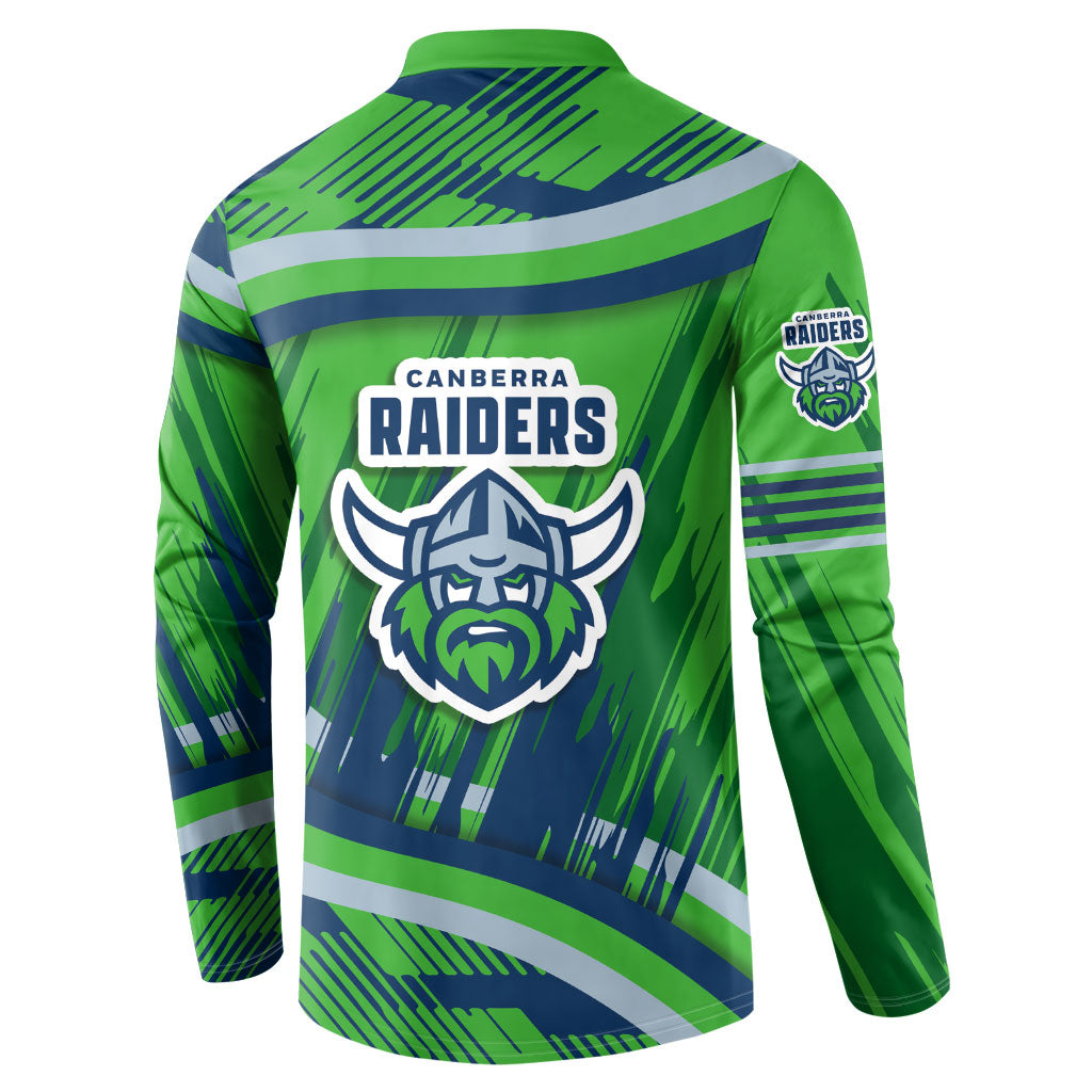 Canberra Raiders Rugby Mascot Button Sweatshirt Fierce Athlete Graphic in Sports Style