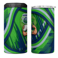Canberra Raiders Rugby Mascot 4 in 1 Can Cooler Tumbler Fierce Athlete Graphic in Sports Style