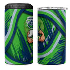 Canberra Raiders Rugby Mascot 4 in 1 Can Cooler Tumbler Fierce Athlete Graphic in Sports Style