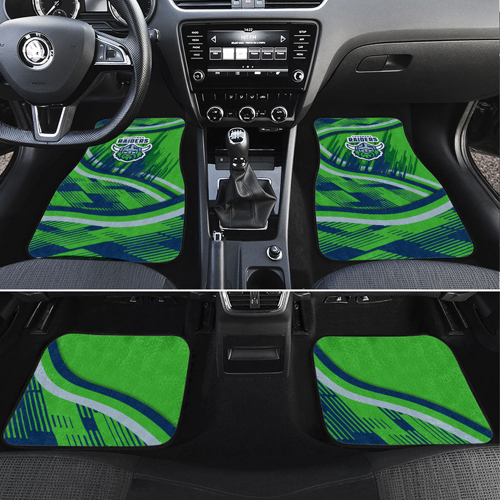 Canberra Raiders Rugby Mascot Car Mats Fierce Athlete Graphic in Sports Style