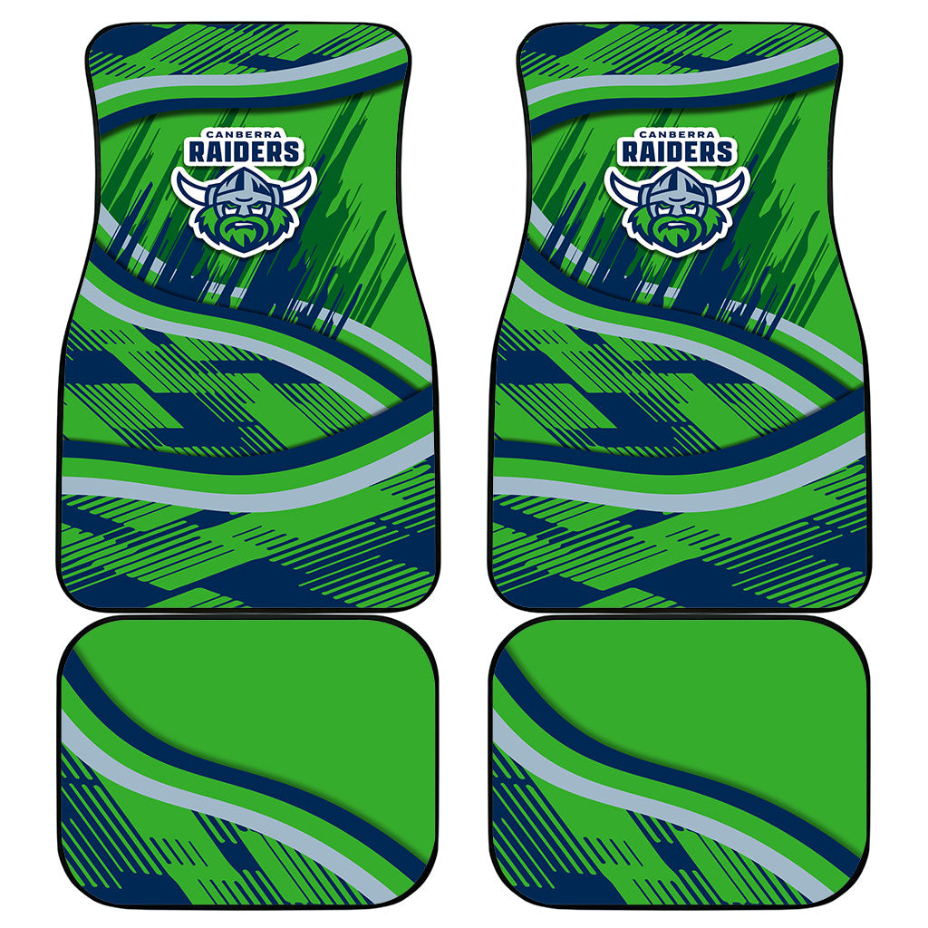 Canberra Raiders Rugby Mascot Car Mats Fierce Athlete Graphic in Sports Style