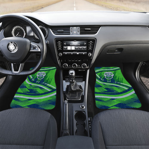 Canberra Raiders Rugby Mascot Car Mats Fierce Athlete Graphic in Sports Style