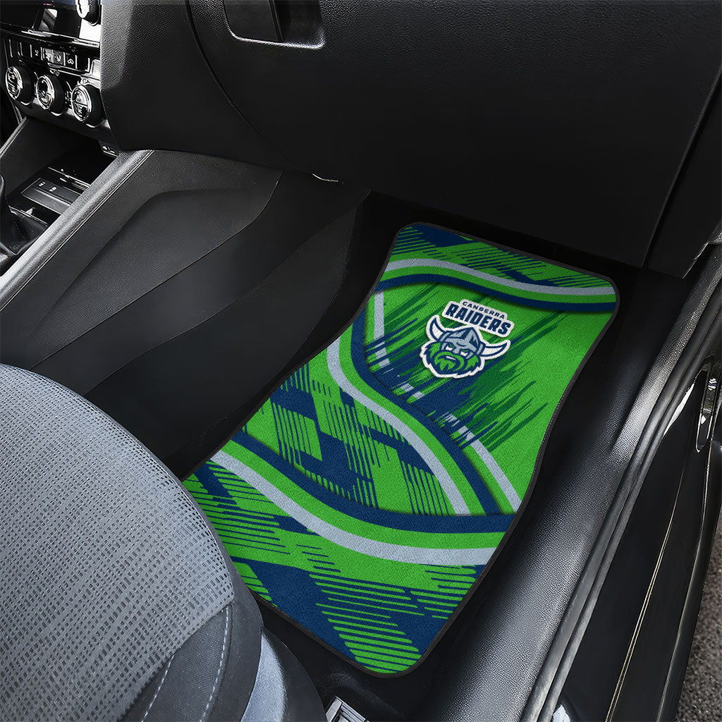 Canberra Raiders Rugby Mascot Car Mats Fierce Athlete Graphic in Sports Style